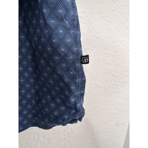 Ted Baker Men's Long Sleeve Diamond Print Button Down Shirt Blue Size 4 Cotton - Picture 7 of 11